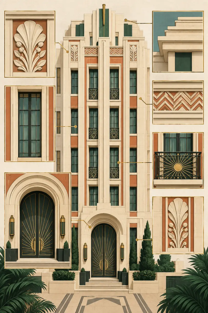Un immeuble Art déco se reconnaît à 7 détails de façade précis