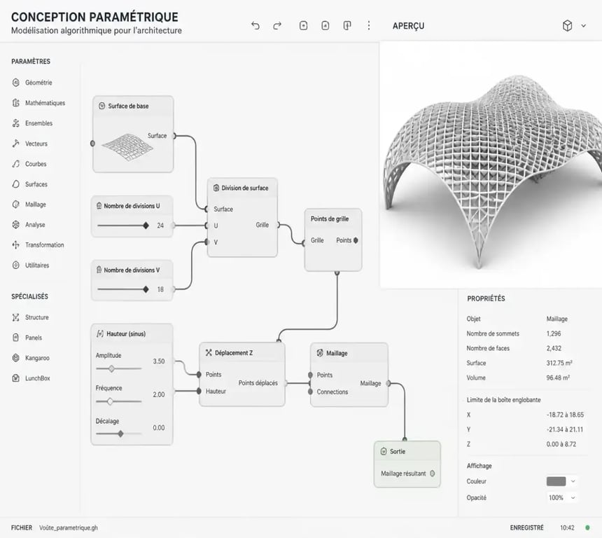 Interface de programmation visuelle utilisée en architecture paramétrique