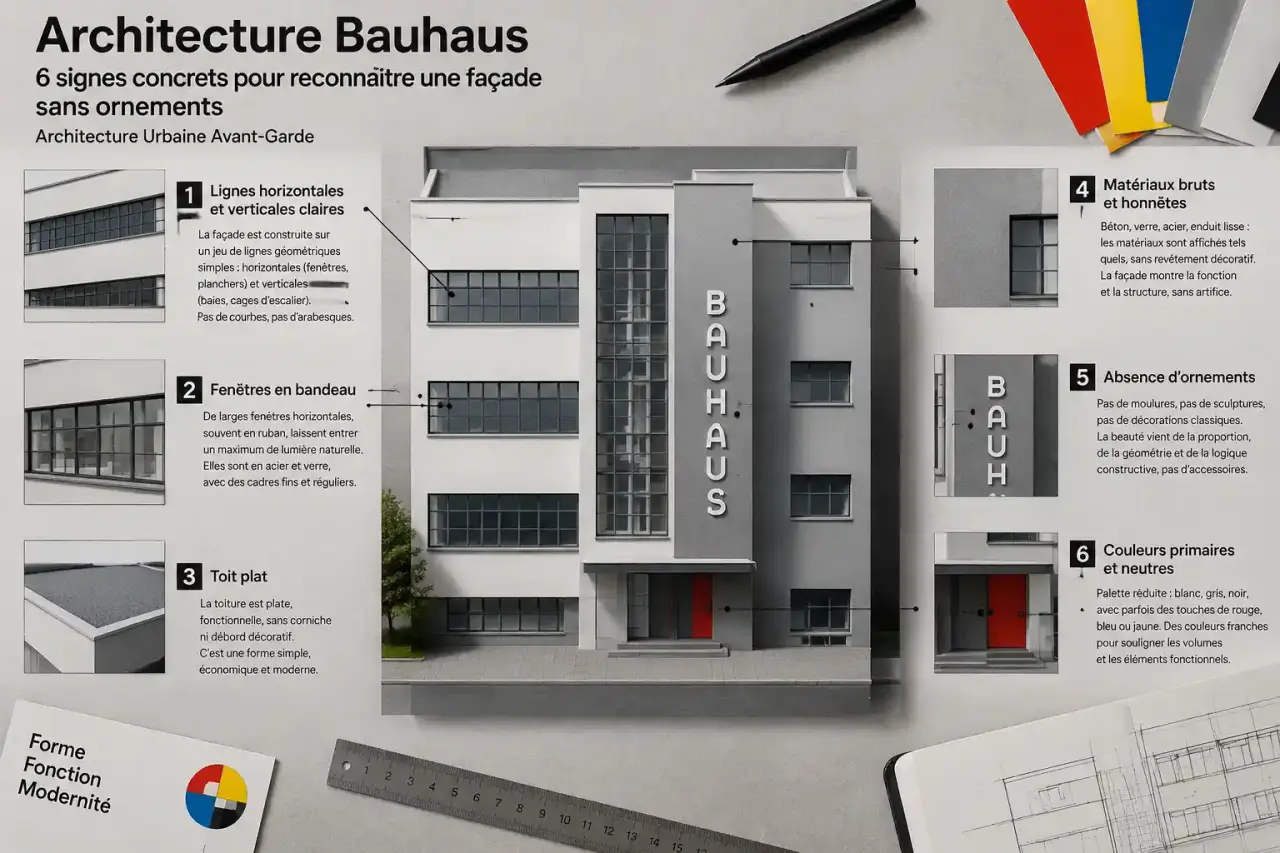 Architecture Bauhaus : 6 signes concrets pour reconnaître une façade sans ornements