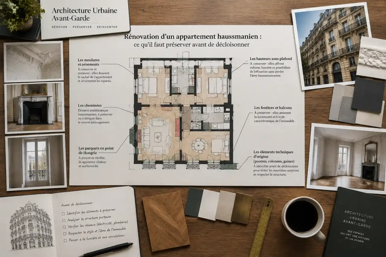 Rénovation d’un appartement haussmannien : ce qu’il faut préserver avant de décloisonner