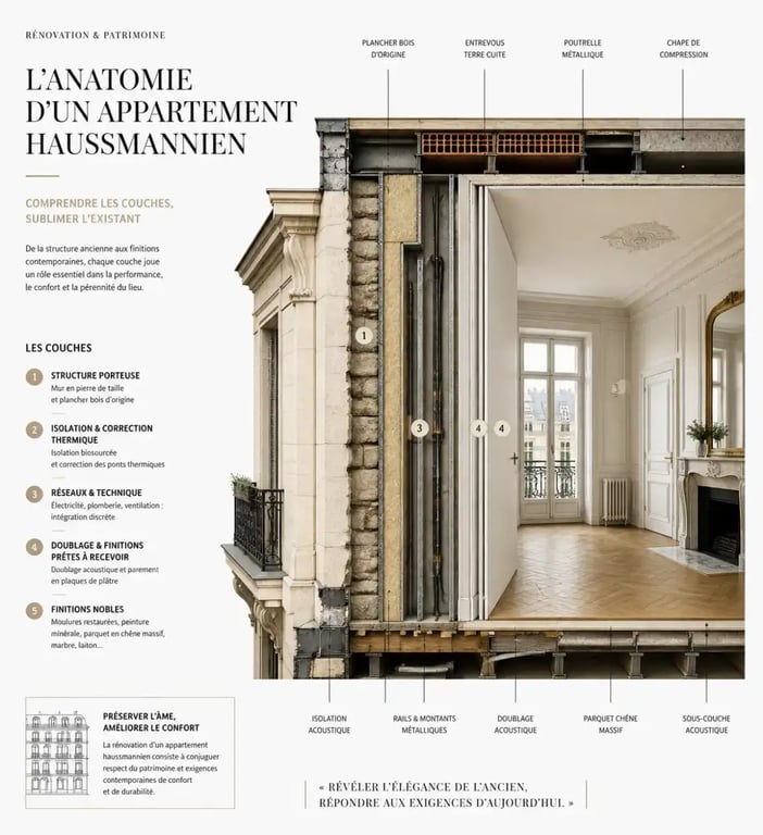 Schéma technique de rénovation pour maître d'oeuvre haut de gamme à Paris