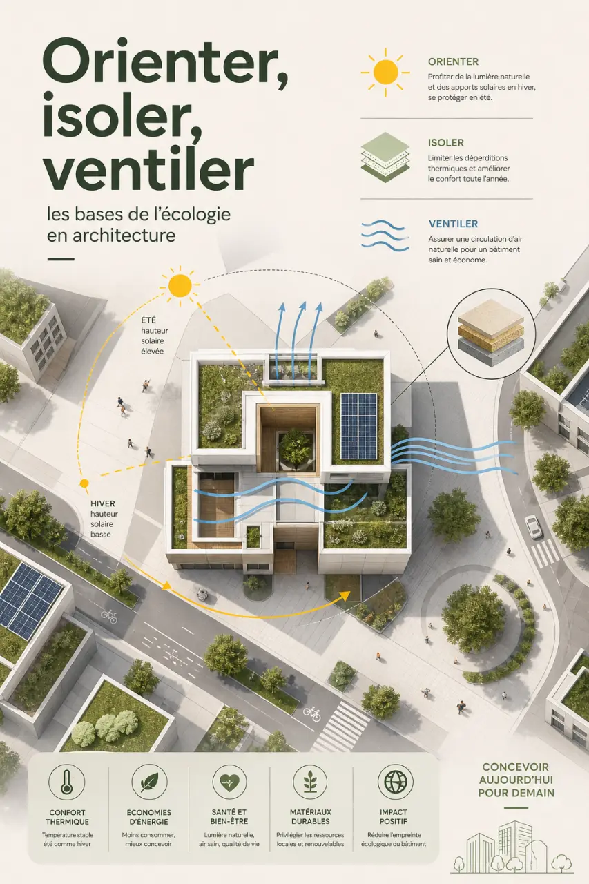 Orienter, isoler, ventiler : les bases de l’écologie en architecture